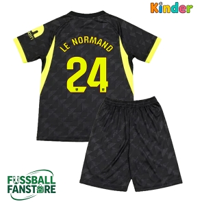Atletico Madrid Robin Le Normand #24 Replik Auswärtstrikot Kinder 2026-27 Kurzarm (+ Kurze Hosen)